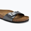 BIRKENSTOCK Madrid BF Narrow metallic black flip-flops 7