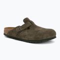 Slides BIRKENSTOCK Boston Suede Leather thyme