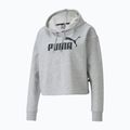 Women's sweatshirt PUMA ESS Cropped Logo Hoodie TR light grey heather