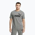 Men's PUMA Ess Logo Tee medium gray heather T-shirt