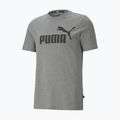 Men's PUMA Ess Logo Tee medium gray heather T-shirt 4