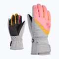 ZIENER Loriko AS children's ski glove grey-pink 801993 6