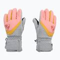 ZIENER Loriko AS children's ski glove grey-pink 801993 2