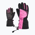 ZIENER Laval AS AW vblack fuchsia pink children's ski glove