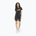 Women's PUMA ESS+ Metallic Logo Tee puma black/gold foll 2