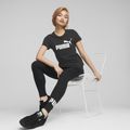 Women's PUMA ESS+ Metallic Logo Tee puma black/silver metallic 7