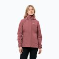 Jack Wolfskin Stormy Point 2L women's rain jacket red ochre