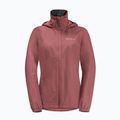 Jack Wolfskin Stormy Point 2L women's rain jacket red ochre 7