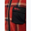 Men's Jack Wolfskin Fleece Sweatshirt Felslicht Check intense rust 4