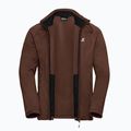 Men's trekking sweatshirt Jack Wolfskin Peak District Full Ziphot choc 9