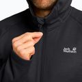 Men's trekking sweatshirt Jack Wolfskin Peak District Hooded Full Zip black 5