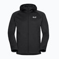 Men's trekking sweatshirt Jack Wolfskin Peak District Hooded Full Zip black 7