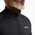 Men's trekking sweatshirt Jack Wolfskin Peak District Full Zip black 4