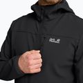 Men's wind jacket Jack Wolfskin Wild Winds Hooded black 5