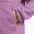 Women's fleece sweatshirt Jack Wolfskin Lite Curl Full Zip vivid orchid 5