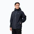 Jack Wolfskin men's Highest Peak hardshell jacket navy blue 1115131_1033