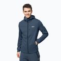 Jack Wolfskin men's Hydro Grid fleece sweatshirt navy blue 1710001_1383