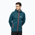 Men's Jack Wolfskin Hydro Grid Hooded FZ fleece sweatshirt blue 1710002