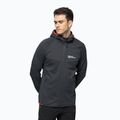 Men's Jack Wolfskin Hydro Grid Hooded FZ fleece sweatshirt grey 1710002