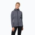 Jack Wolfskin women's trekking jacket Kolbenberg Hooded FZ grey 1711071