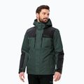 Jack Wolfskin men's Jasper 3in1 rain jacket black olive