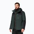 Jack Wolfskin men's Jasper 3in1 rain jacket black olive 2