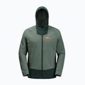 Jack Wolfskin Alpspitze Ins Hybrid hedge green men's rain jacket 8