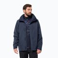 Jack Wolfskin men's rain jacket Feldberg Luntal 3in1 night blue