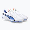 PUMA King Ultimate MXSG men's football boots puma white/puma black/blue glimmer/ultra orange 4