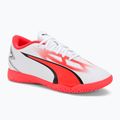 PUMA Ultra Play IT Jr children's football boots puma white/puma black/fire orchid