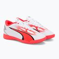 PUMA Ultra Play IT Jr children's football boots puma white/puma black/fire orchid 4