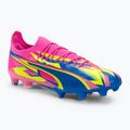 Men's football boots PUMA Ultra Ultimate Energy FG/AG luminous pink/ultra blue/yellow alert