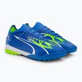 Men's PUMA Ultra Match TT football boots ultra blue/puma white/pro green 4