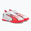 PUMA Ultra Match Ll TT + Mid Jr children's football boots puma white/puma black/fire orchid 4