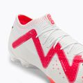 Men's football boots PUMA Future Ultimate Low FG/AG puma white/puma black/fire orchid 8