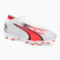 PUMA Ultra Match Ll FG/AG Jr children's football boots puma white/puma black/fire orchid