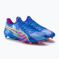 PUMA King Ultimate Energy FG/AG men's football boots ultra blue/luminous pink/luminous blue 4