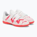 PUMA Future Play IT V Jr children's football boots puma white/fire orchid 4