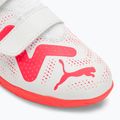 PUMA Future Play IT V Jr children's football boots puma white/fire orchid 7