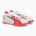 PUMA Ultra Match LL IT + Mid Jr children's football boots puma white/puma black/fire orchid 4