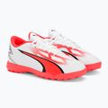 PUMA Ultra Play TT Jr children's football boots puma white/puma black/fire orchid 4