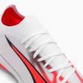 Men's PUMA Ultra Match IT football boots puma white/puma black/fire orchid 8