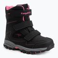 KangaROOS K-Robi KTX jet black/daisy pink children's snow boots