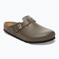 Slides BIRKENSTOCK Boston NL Regular smooth leather concrete gray