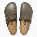 Slides BIRKENSTOCK Boston NL Regular smooth leather concrete gray 3