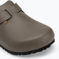 Slides BIRKENSTOCK Boston NL Regular smooth leather concrete gray 7