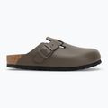 BIRKENSTOCK flip-flops Boston NL Narrow smooth leather concrete gray 2