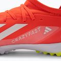 Men's adidas X Crazyfast League TF football boots solar red/cloud white/team solar yellow 8