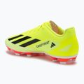 Men's adidas X Crazyfast Club FxG team football boots solar yellow/core black/cloud white 3