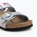 BIRKENSTOCK children's flip-flops Arizona BF Narrow electric metallic dots silver 7